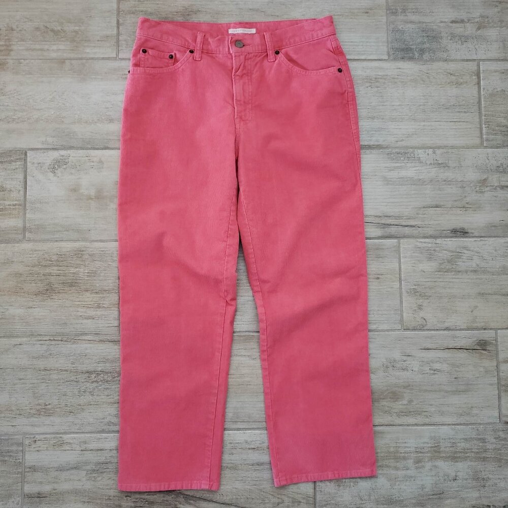 Lucky Brand Corduroy Crop Jeans Women's Melon Mid Rise Authentic Straight 8/29
